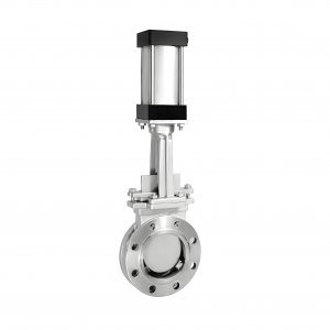 氣動(dòng)對(duì)夾式刀閘閥PNI.0 DN200的，材質(zhì)碳鋼