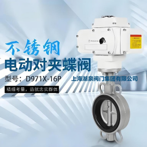 DN150對夾式不銹鋼電動(dòng)蝶閥d971x-16p